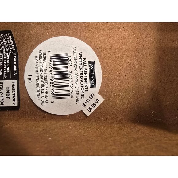 Welcome Autumn & Give Thanks Eat Pie Wooden Tabletop Decor By Ashland - Picture 2 of 2